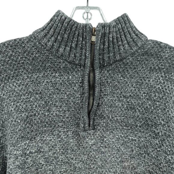 JB Holt Gray Half-Zip Cotton Men’s Sweater Size Large - Picture 4 of 14